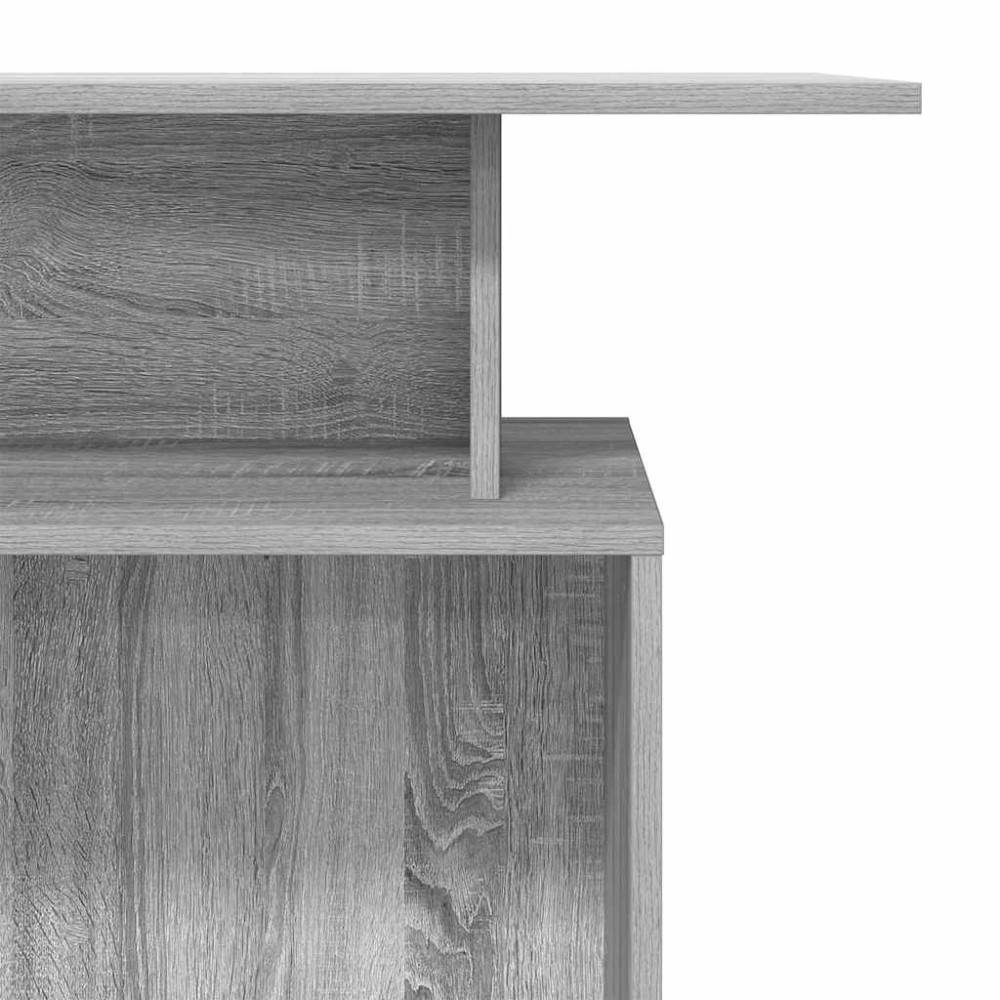Produktbild för Receptionsdisk grå sonoma 100x40x104 cm konstruerat trä