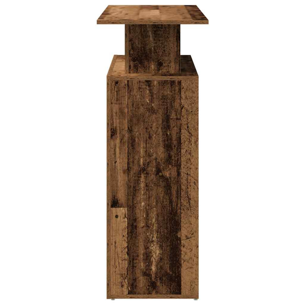 Produktbild för Receptionsdisk åldrat trä 100x40x104 cm konstruerat trä