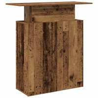 Produktbild för Receptionsdisk åldrat trä 100x40x104 cm konstruerat trä