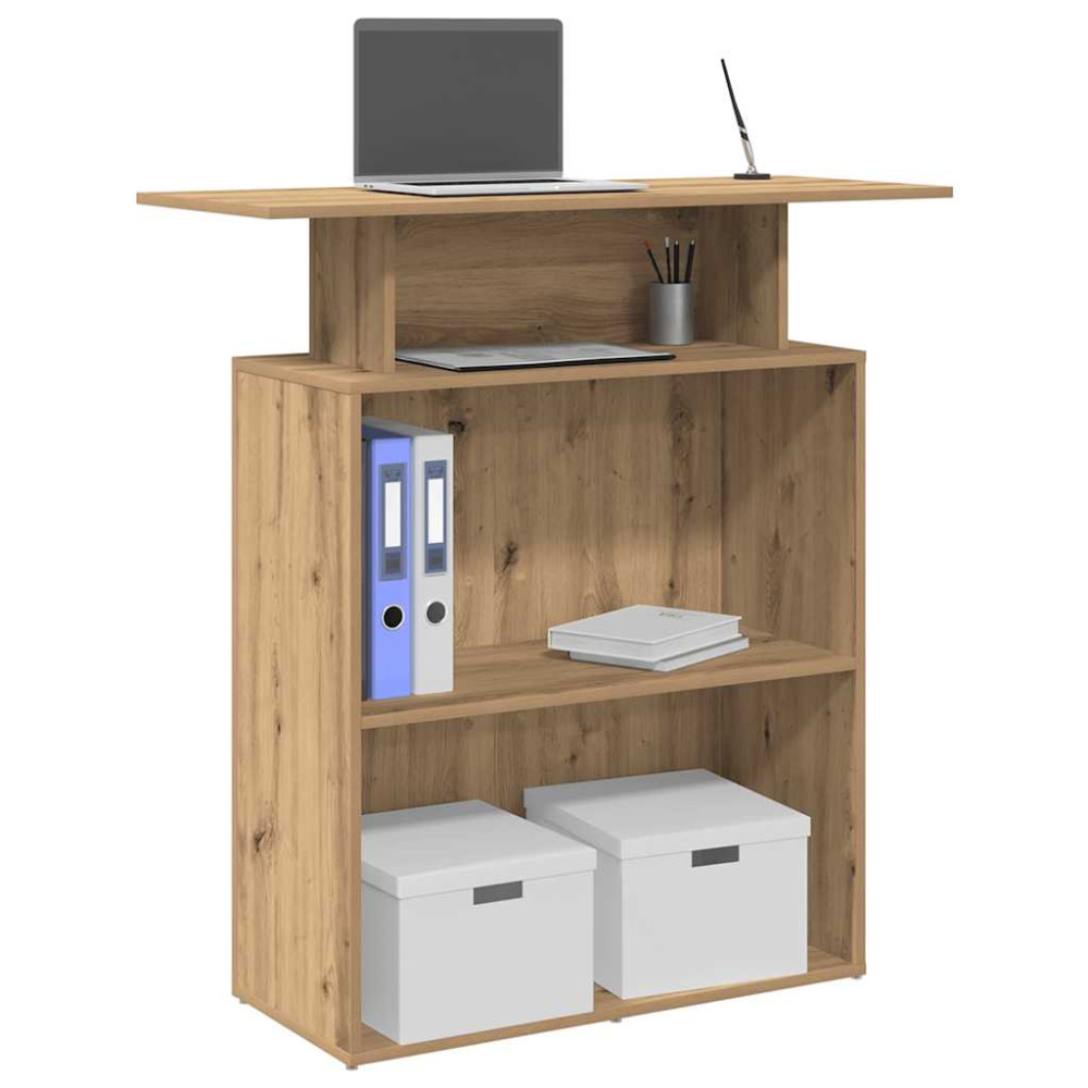 Produktbild för Receptionsdisk artisan ek 100x40x104 cm konstruerat trä