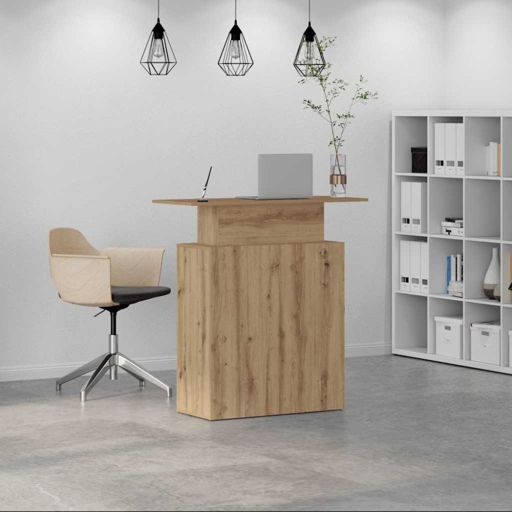 Produktbild för Receptionsdisk artisan ek 100x40x104 cm konstruerat trä