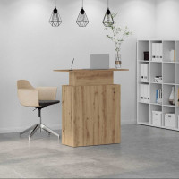 Produktbild för Receptionsdisk artisan ek 100x40x104 cm konstruerat trä