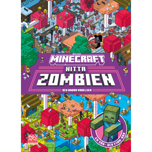 Alvilda Minecraft. Hitta zombien och andra varelser - en sök och finn bok (inbunden)