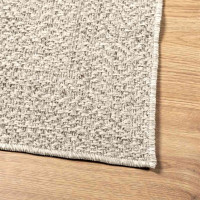 Produktbild för Matta ZIZUR gräddvit 240x240 cm jutelook inomhus och utomhus