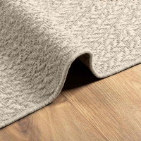 Produktbild för Matta ZIZUR gräddvit 100x200 cm jutelook inomhus och utomhus