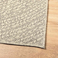 Produktbild för Matta ZIZUR gräddvit 100x200 cm jutelook inomhus och utomhus
