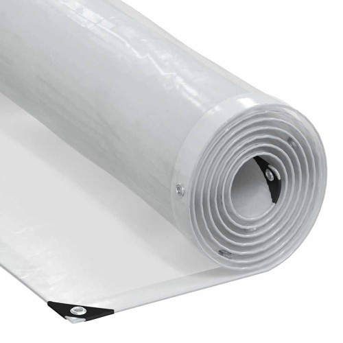 vidaXL Klar presenning med öljetter 1x8 m polyeten