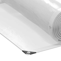 Produktbild för Genomskinlig presenning med öljetter 2x2 m polyeten