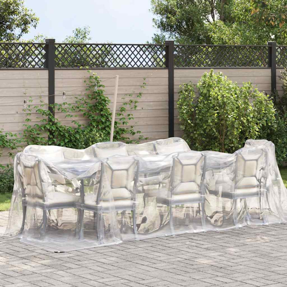 Produktbild för Klar presenning med öljetter 2x4 m polyeten