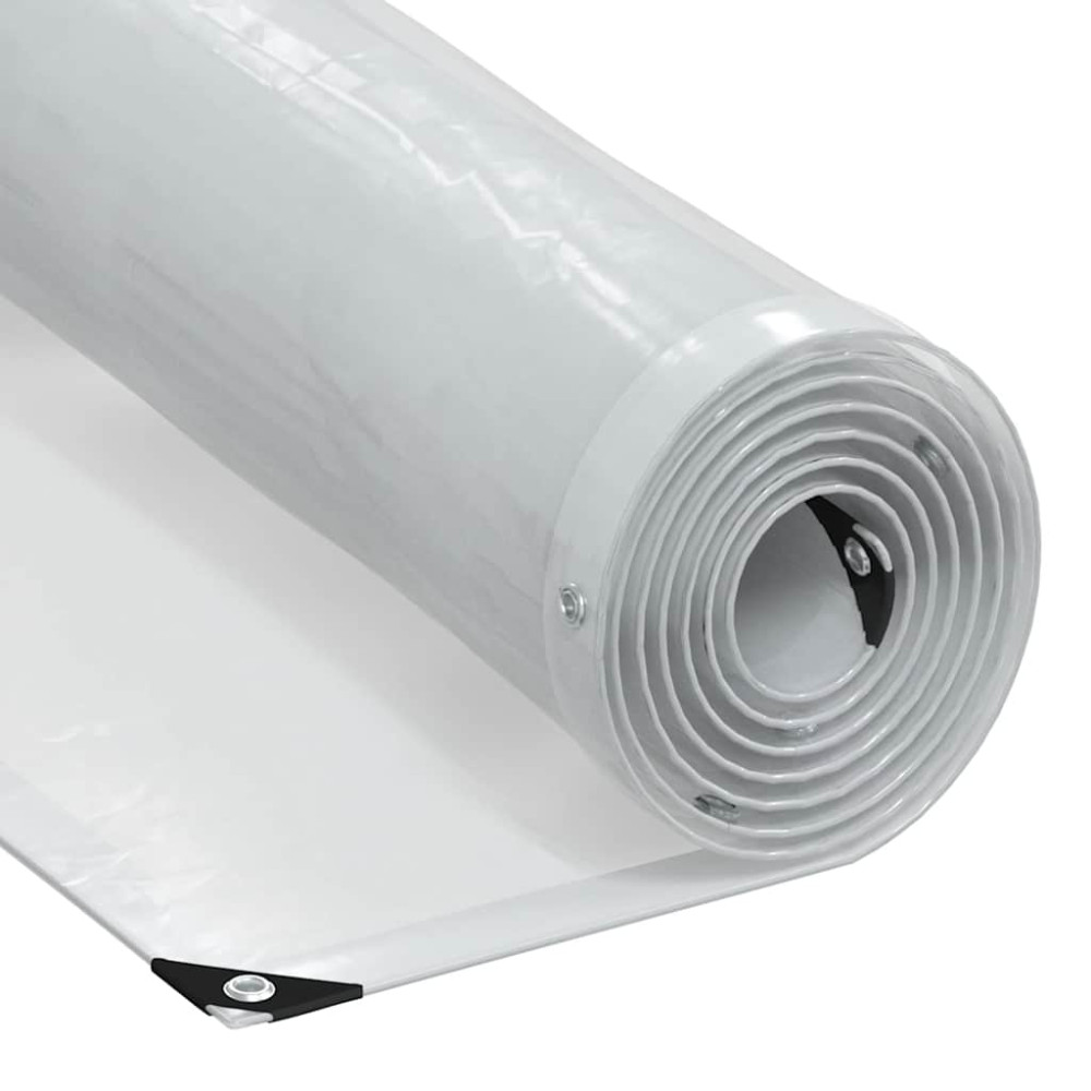 Produktbild för Genomskinlig presenning med öljetter 3x4 m polyeten