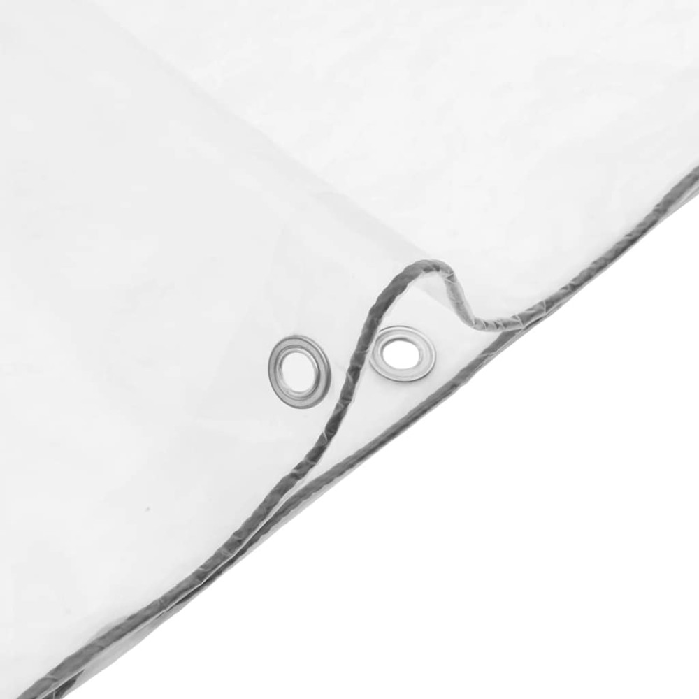 Produktbild för Genomskinlig presenning med öljetter 3x4 m polyeten