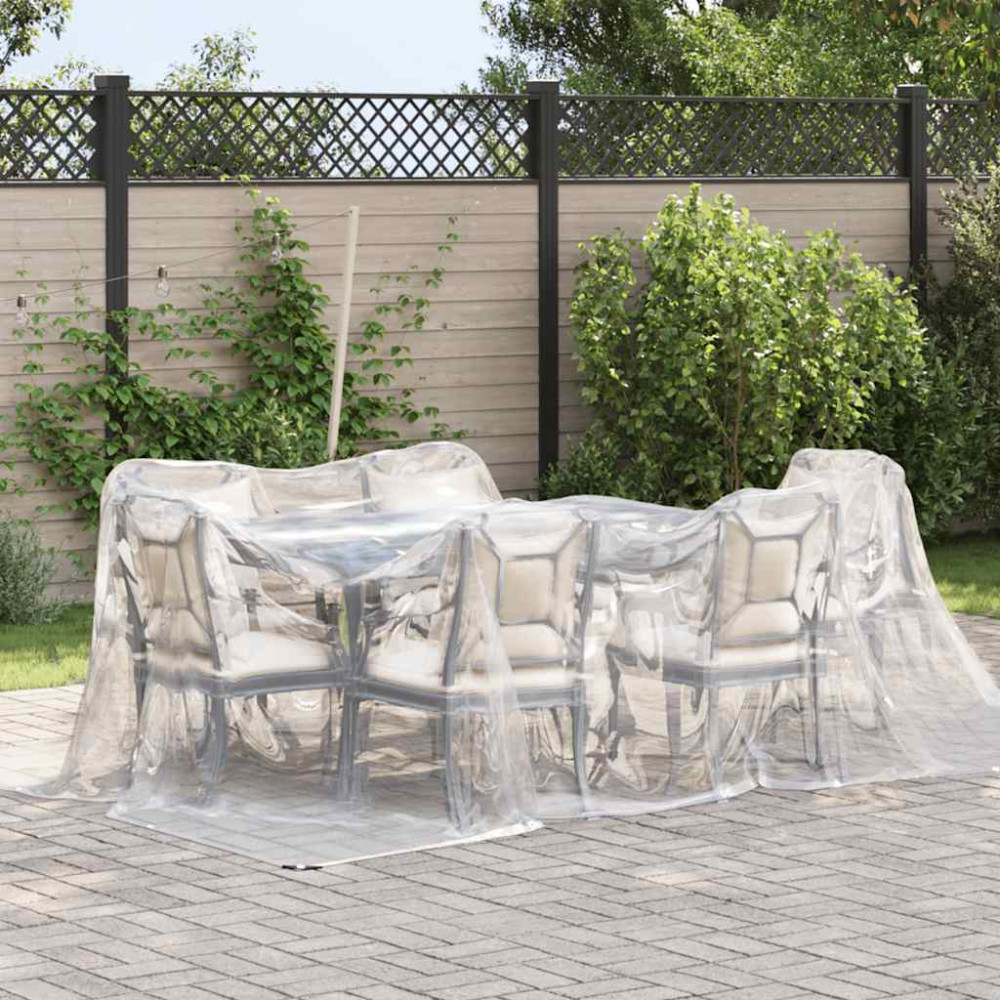 Produktbild för Klar presenning med öljetter 3x5 m polyeten