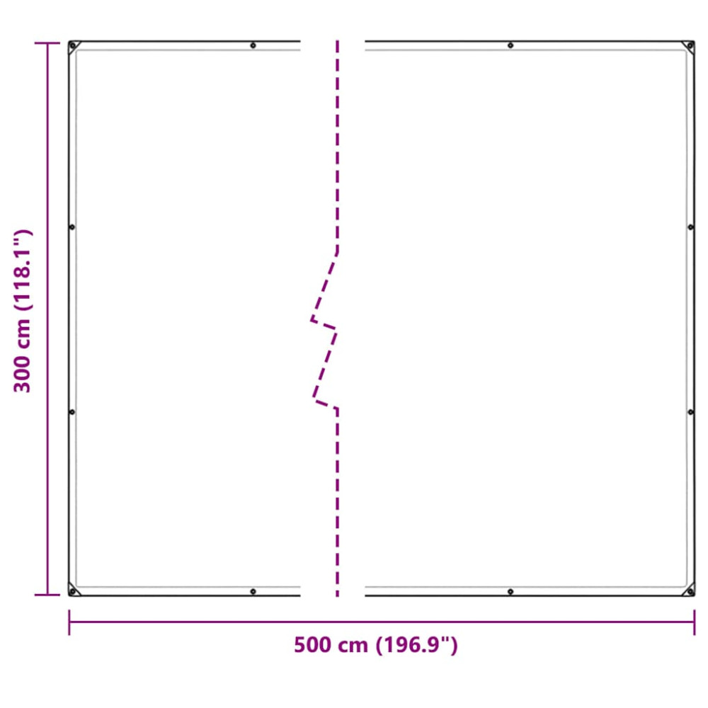 Produktbild för Klar presenning med öljetter 3x5 m polyeten