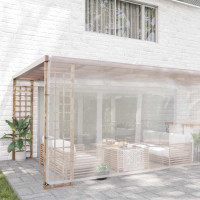 Produktbild för Klar presenning med öljetter 6x12 m polyeten