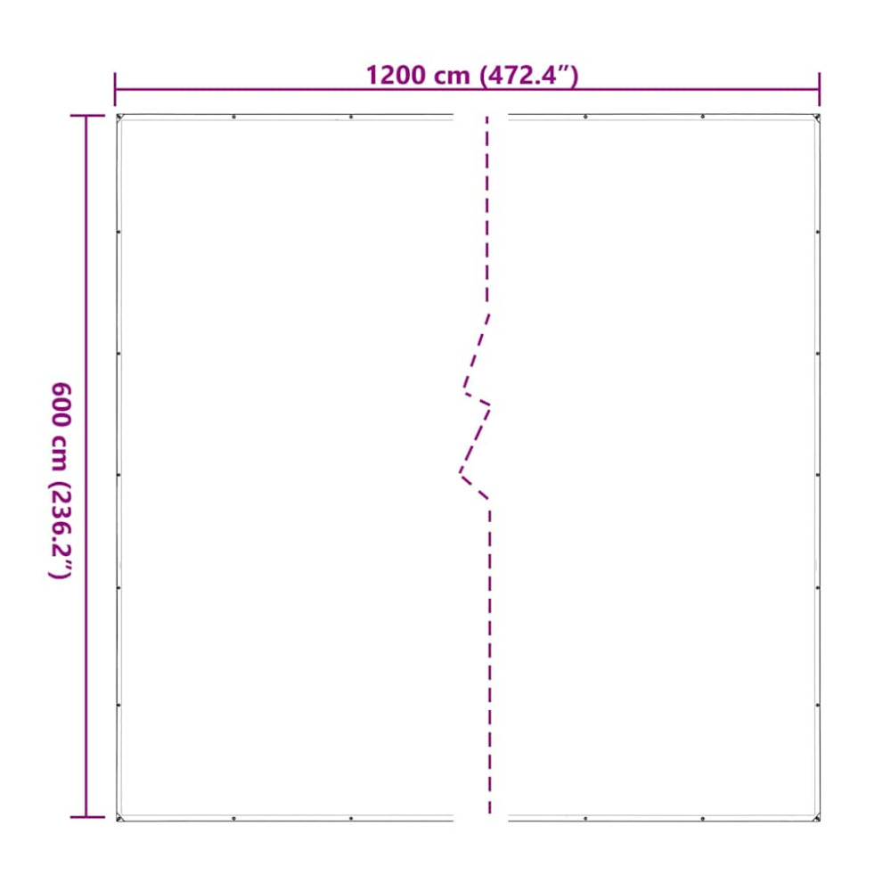 Produktbild för Klar presenning med öljetter 6x12 m polyeten