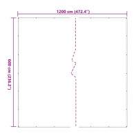 Produktbild för Klar presenning med öljetter 6x12 m polyeten