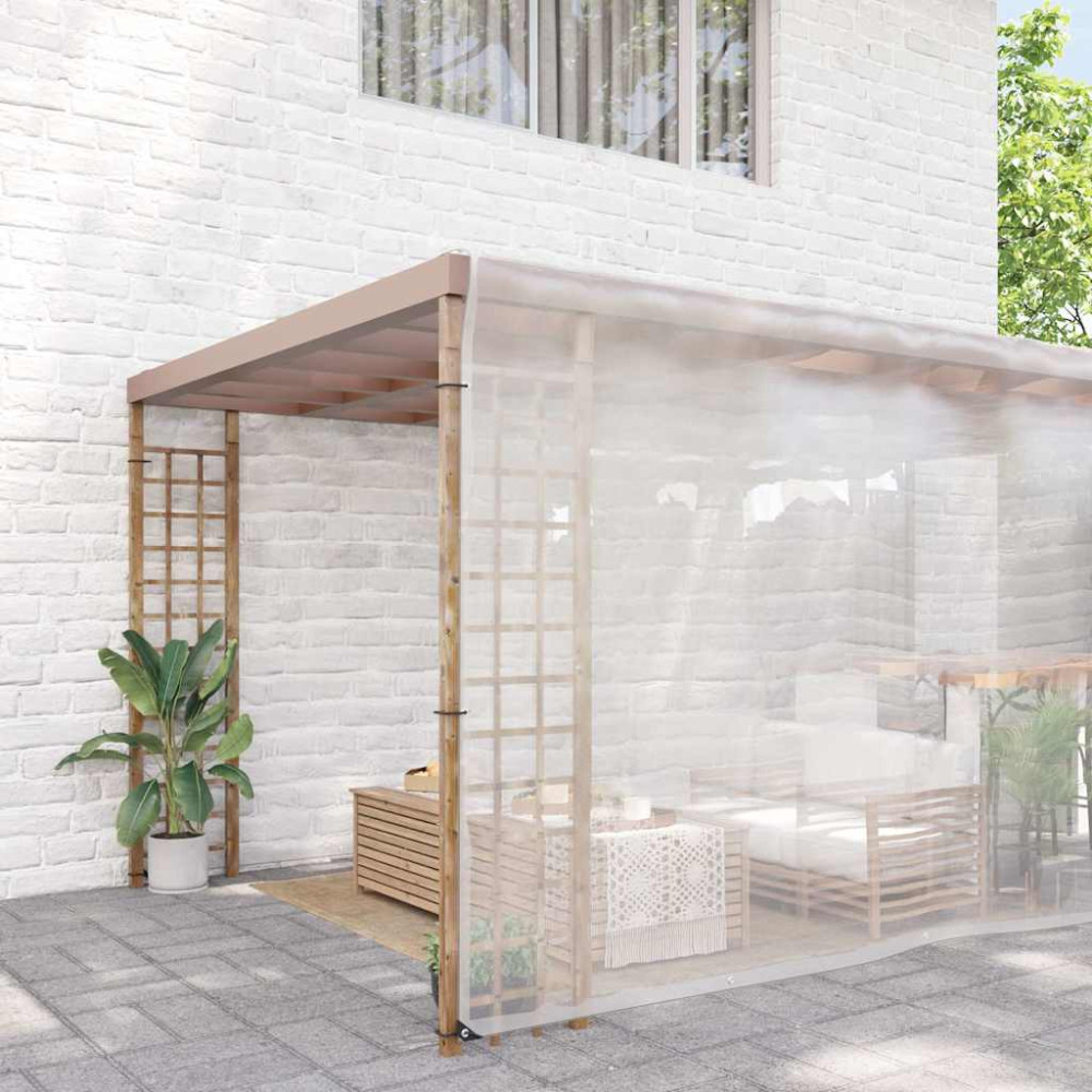 Produktbild för Klar presenning med öljetter 8x10 m polyeten