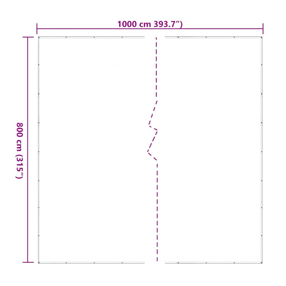 Produktbild för Klar presenning med öljetter 8x10 m polyeten
