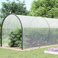 Produktbild för Klar presenning med öljetter 8x12 m polyeten