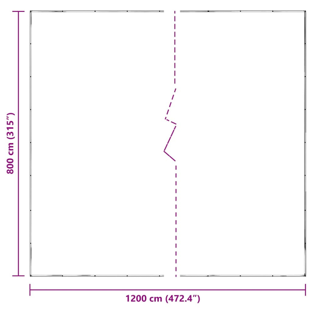 Produktbild för Klar presenning med öljetter 8x12 m polyeten