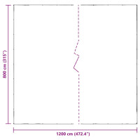 Produktbild för Klar presenning med öljetter 8x12 m polyeten