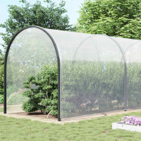 Produktbild för Klar presenning med öljetter 12x12 m polyeten