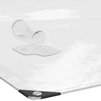 Produktbild för Klar presenning med öljetter 12x12 m polyeten