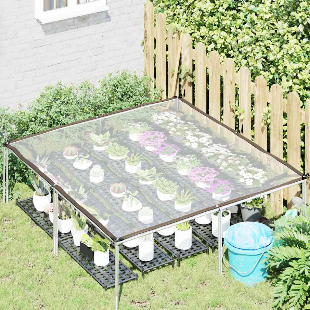 Produktbild för Genomskinlig presenning med öljetter 2x2 m polyeten