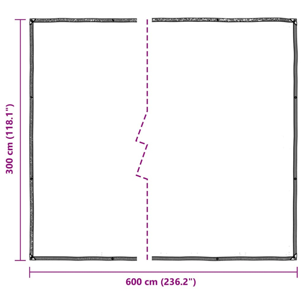 Produktbild för Klar presenning med öljetter 3x6 m polyeten