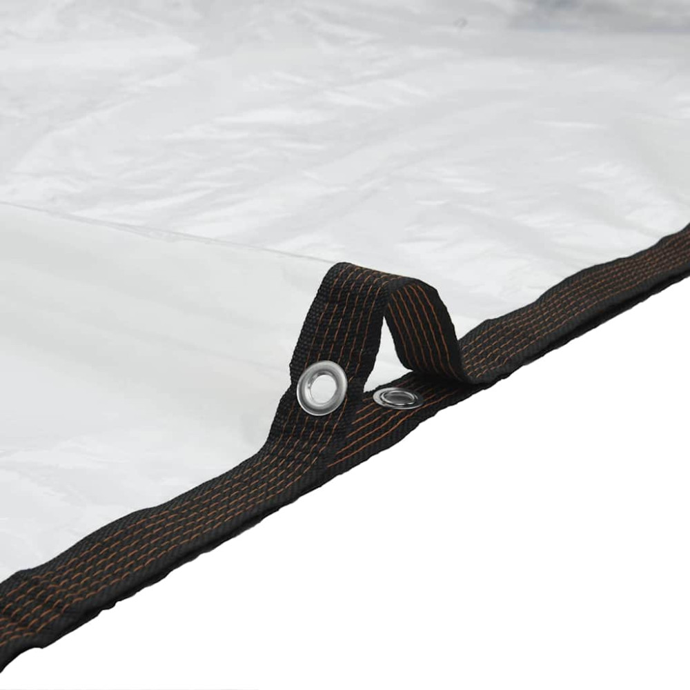 Produktbild för Klar presenning med öljetter 4x4 m polyeten