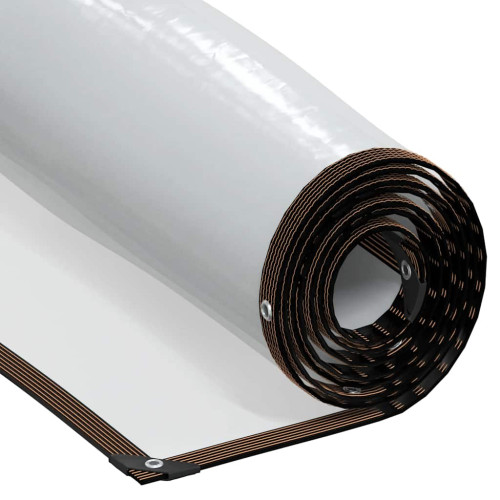 vidaXL Klar presenning med öljetter 4x12 m polyeten