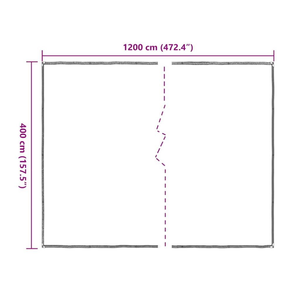 Produktbild för Klar presenning med öljetter 4x12 m polyeten