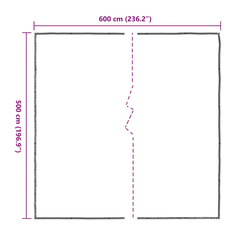 Produktbild för Klar presenning med öljetter 5x6 m polyeten