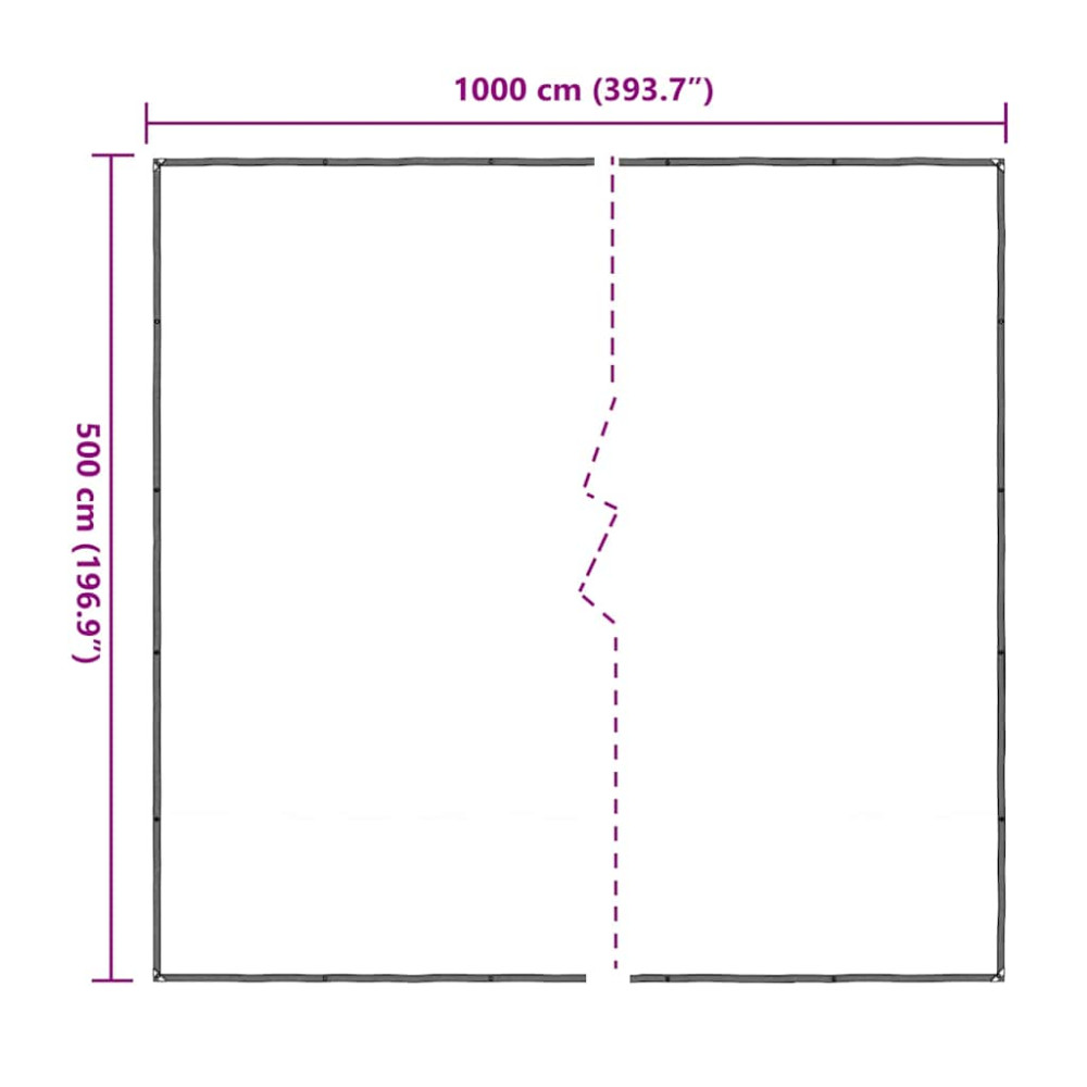 Produktbild för Klar presenning med öljetter 5x10 m polyeten