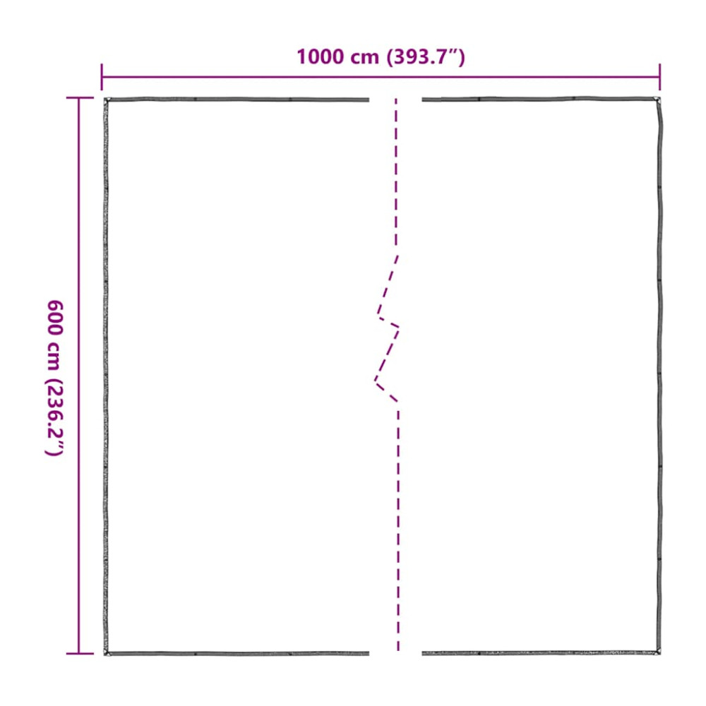 Produktbild för Klar presenning med öljetter 6x10 m polyeten