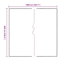 Produktbild för Klar presenning med öljetter 6x10 m polyeten