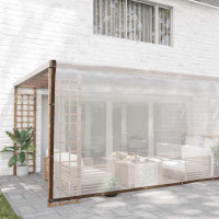 Produktbild för Klar presenning med öljetter 6x12 m polyeten