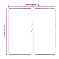 Produktbild för Klar presenning med öljetter 6x12 m polyeten