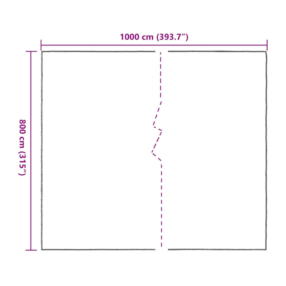 Produktbild för Klar presenning med öljetter 8x10 m polyeten