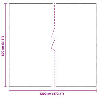 Produktbild för Klar presenning med öljetter 8x12 m polyeten