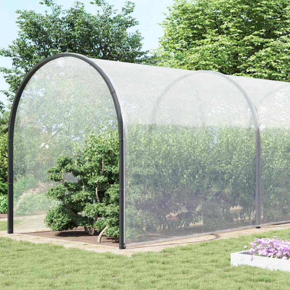 Produktbild för Klar presenning med öljetter 10x10 m polyeten
