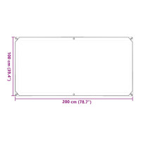 Produktbild för Klar presenning med öljetter 1x2 m PVC