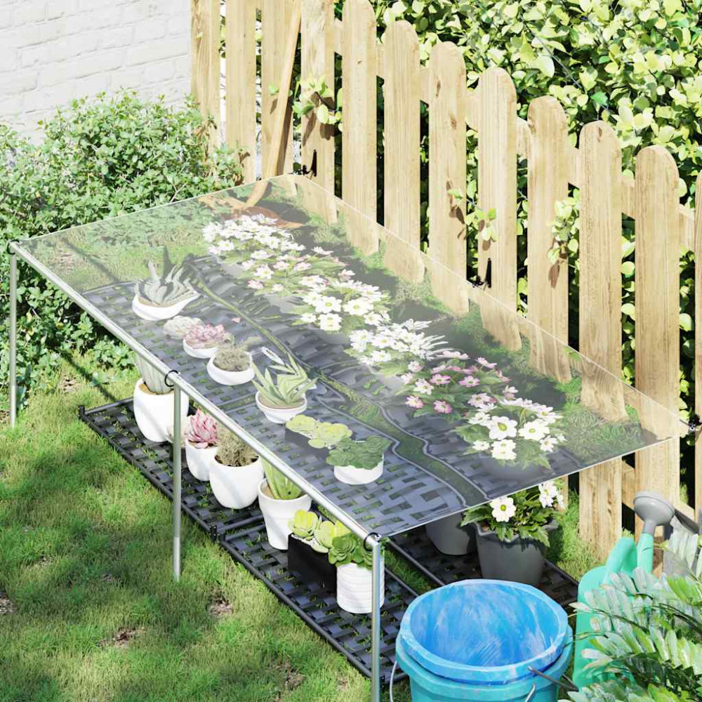Produktbild för Klar presenning med öljetter 1x2 m PVC