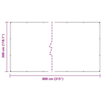 Produktbild för Klar presenning med öljetter 3x8 m PVC