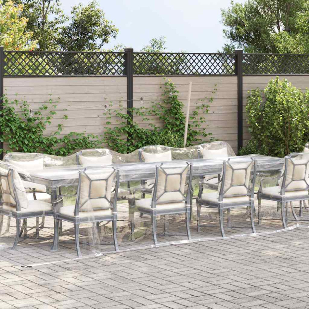 Produktbild för Klar presenning med öljetter 3x12 m PVC