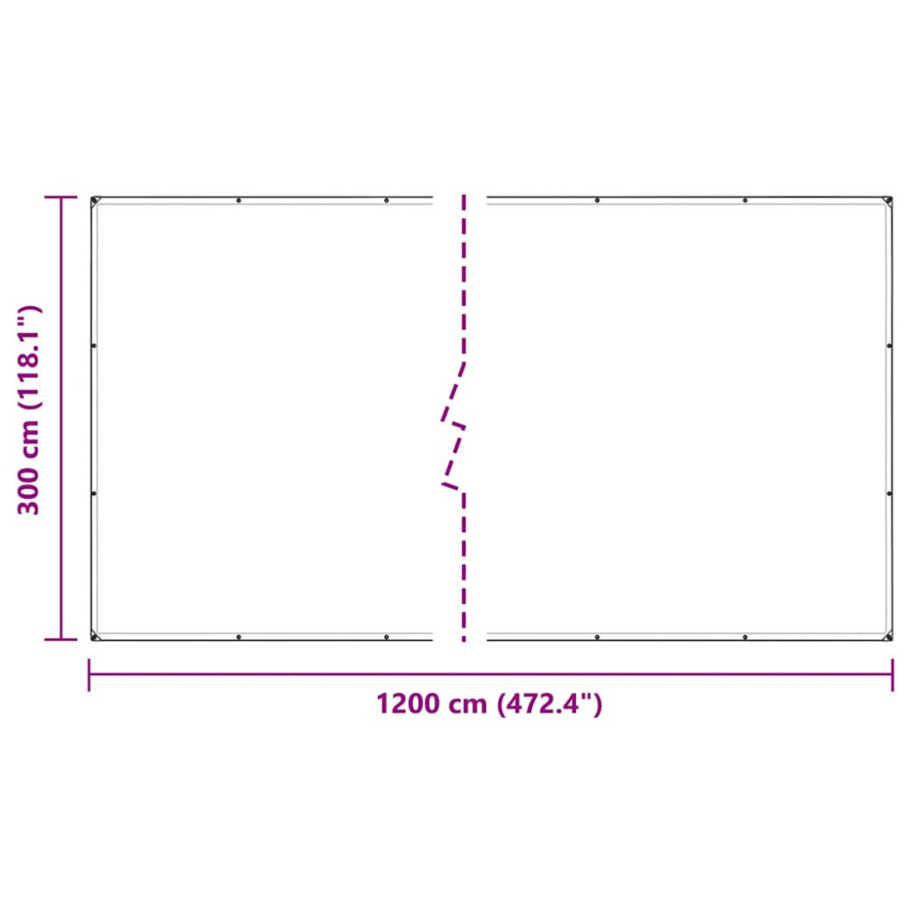 Produktbild för Klar presenning med öljetter 3x12 m PVC