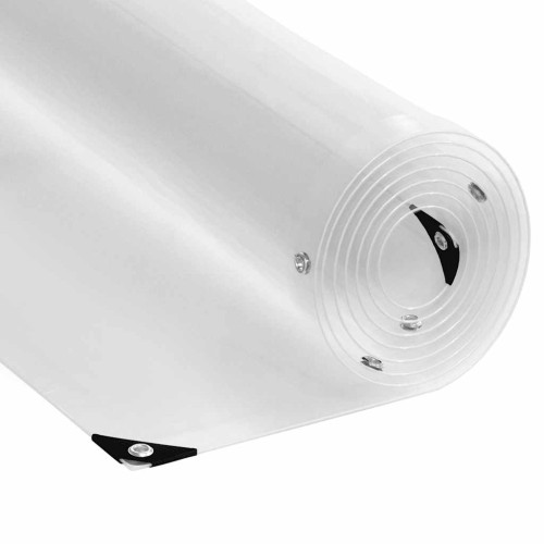 vidaXL Klar presenning med öljetter 4x4 m PVC
