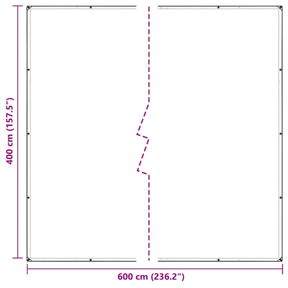 Produktbild för Klar presenning med öljetter 4x6 m PVC
