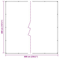 Produktbild för Klar presenning med öljetter 4x6 m PVC