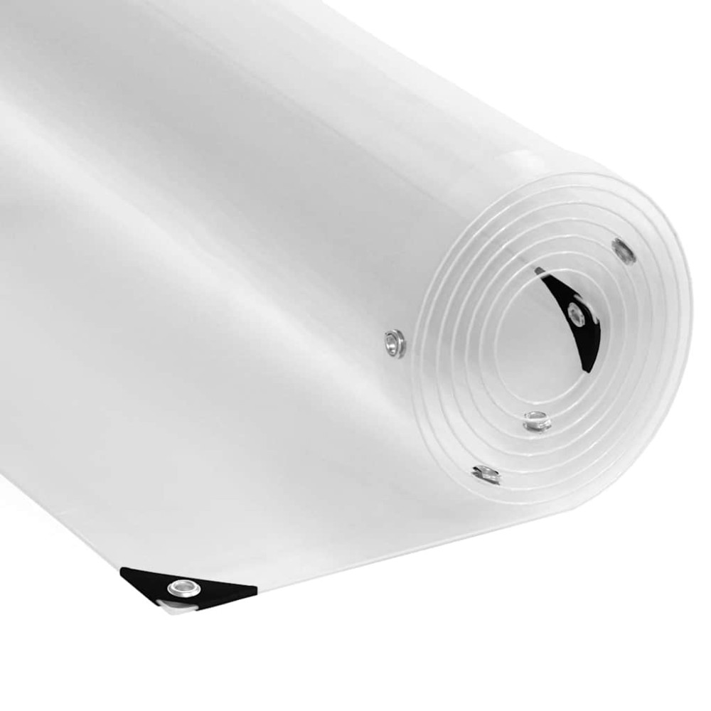 Produktbild för Klar presenning med öljetter 4x10 m PVC